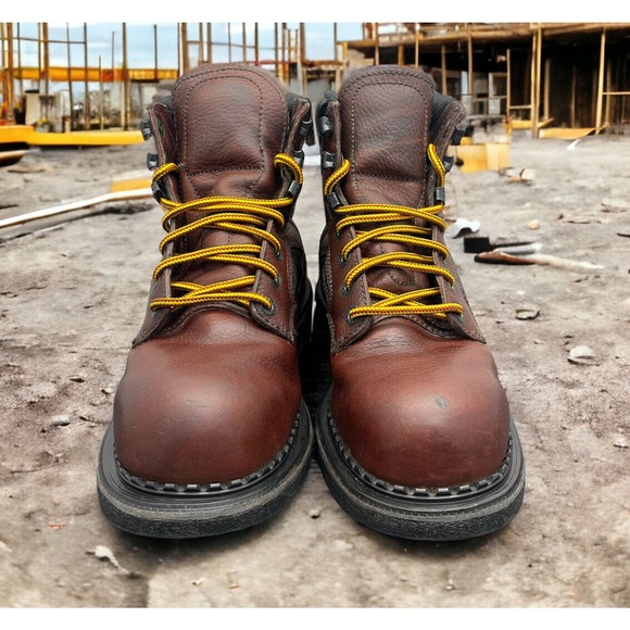 Red Wing 2226 USA Made DynaForce Steel Toe Brown Leather Work Boots Mens 7 EUC - Picture 8 of 12